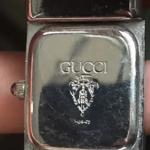 Vintage Gucci silver cartier style snap watch. Gucci Stainless Steel G-Flat 30mm Bracelet Watch with Silver  main image 4